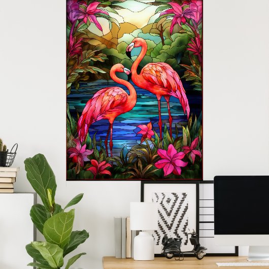 Flamingo Poster (Thuiskantoor)