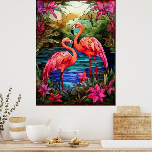 Flamingo Poster (Keuken)