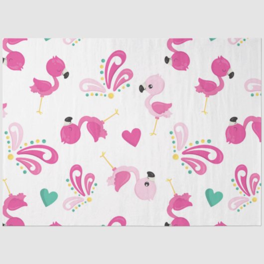Flamingo Pret Fun Design 2 Tissuepapier (Voorkant)