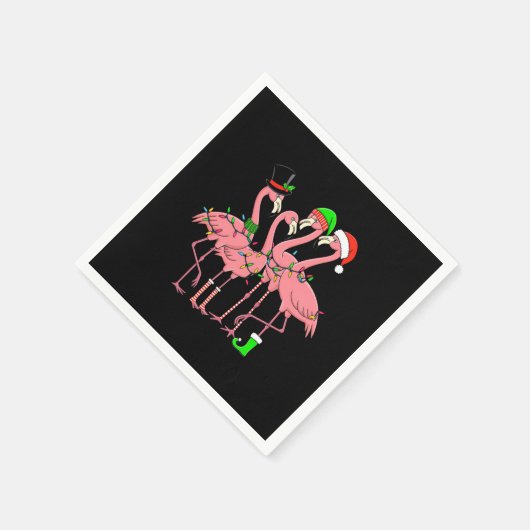 Flamingo Prettig kerstfeest Grappig Flamingo Liefh Servet (Hoek)