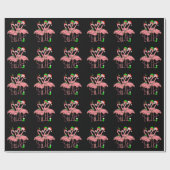 Flamingo Prettig Kerstmis Grappig Flamingo Fan Cad Cadeaupapier (Vlak)
