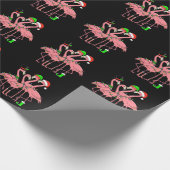 Flamingo Prettig Kerstmis Grappig Flamingo Fan Cad Cadeaupapier (Hoek)