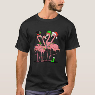 Flamingo Prettig Kerstmis Grappig Flamingo Fan Cad T-shirt