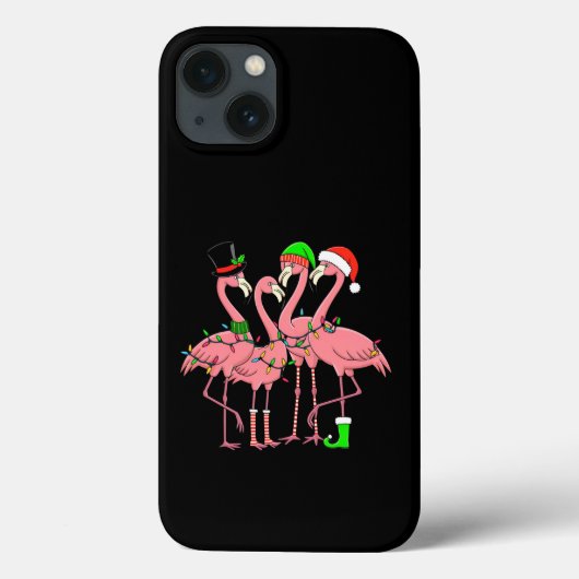 Flamingo Prettig Kerstmis Grappig Flamingo Liefheb Case-Mate iPhone Case (Achterkant)