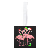 Flamingo Prettig Kerstmis Grappig Flamingo Liefheb Decoratie (Voorkant)