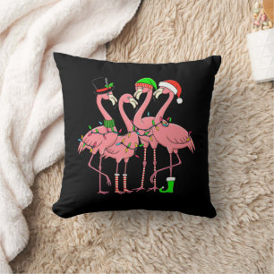 Flamingo Prettig Kerstmis Grappig Flamingo Liefheb Kussen