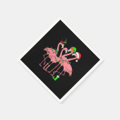 Flamingo Prettig Kerstmis Grappig Flamingo Liefheb Servet (Hoek)