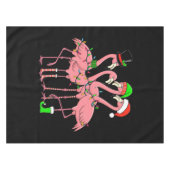 Flamingo Prettig Kerstmis Grappig Flamingo Liefheb Tafelkleed (Voorkant (Horizontaal))