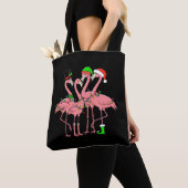 Flamingo Prettig Kerstmis Grappig Flamingo Liefheb Tote Bag (Dichtbij)