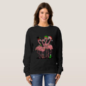 Flamingo Prettig Kerstmis Grappig Flamingo Liefheb Trui (Voorkant volledig)