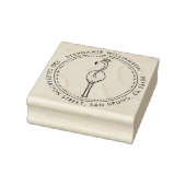 Flamingo Prinses Aangepaste Ronde Naam Retouradres Rubberstempel (Stempel)