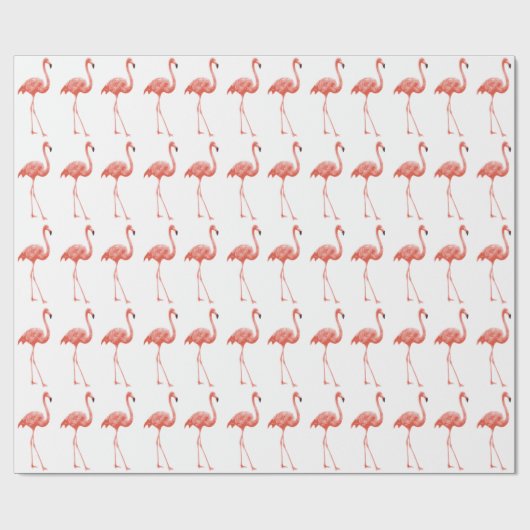 Flamingo print cadeaupapier (Vlak)