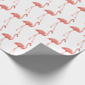 Flamingo print cadeaupapier (Hoek)