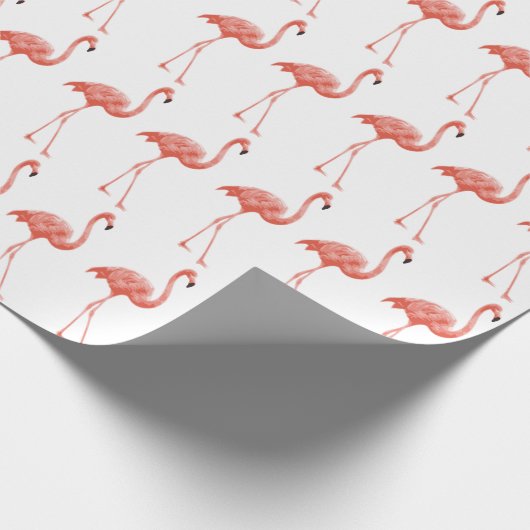 Flamingo print cadeaupapier (Hoek)