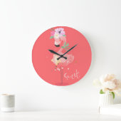 Flamingo Print Grote Klok (Huis)