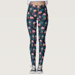 Flamingo Print, Roze Hibiscus Tropische Bloem Leggings<br><div class="desc">Super leuke leggings met een ontwerp van roze flamingos en tropische roze hibiscus bloemen. Ideaal voor een vakantie op het strand,  voor een werkout of voor dagelijks plezier draag.</div>