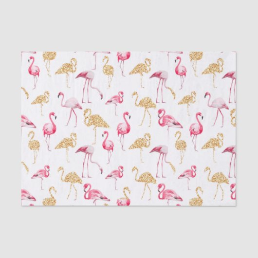 Flamingo Print. Tissuepapier (Voorkant)