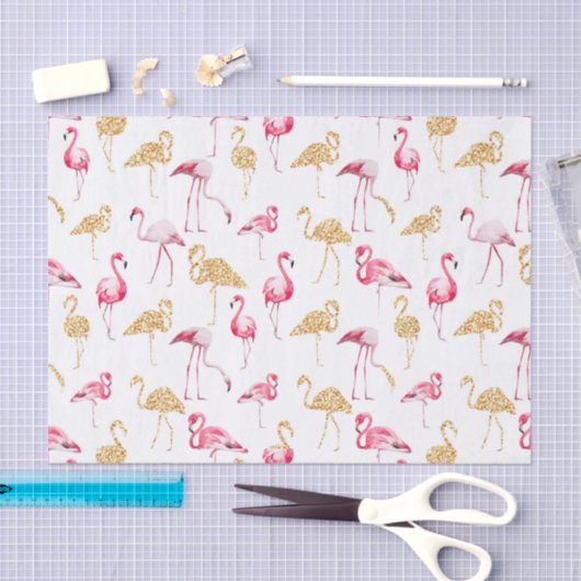 Flamingo Print. Tissuepapier (Craft)