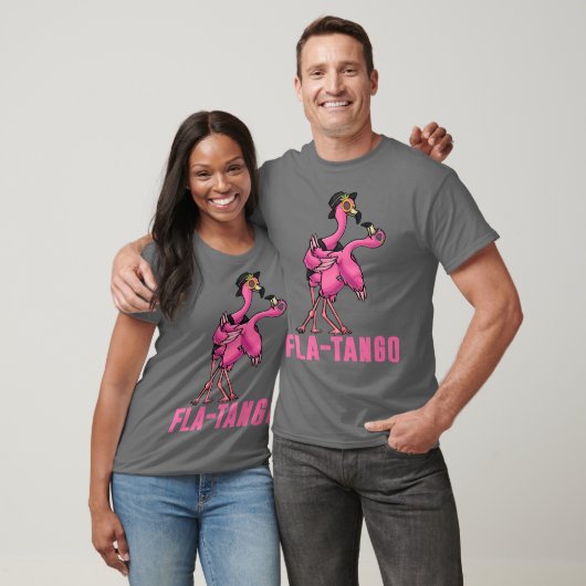 Flamingo Puns Slang Fla-tango Fun Flamingo Dansen T-shirt (Unisex)
