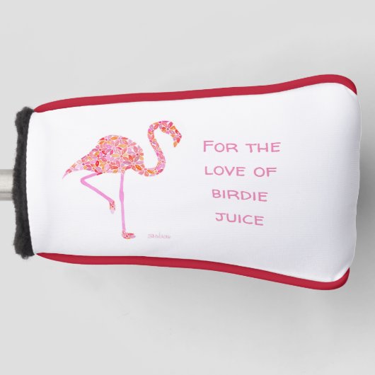 Flamingo Putter Hoesje Golfheadcover (Voorkant)