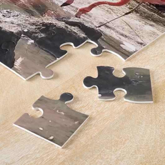 Flamingo Puzzle Legpuzzel (Zijkant)