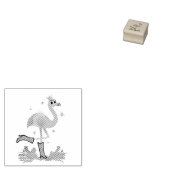 Flamingo Queen Rubberstempel (Gestempeld)