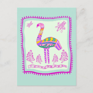 Flamingo Quilt Briefkaart