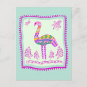 Flamingo Quilt Briefkaart (Voorkant)