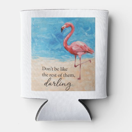 Flamingo Quote Can Cooler  (Voorkant)