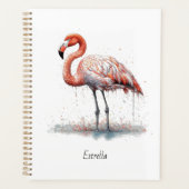 Flamingo Radiance: Waterverf Art, custom Planner (Voorkant)