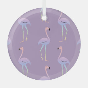Flamingo Rainbow: kleurrijk naadloos patroon. Glas Ornament