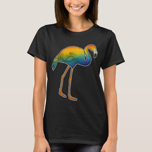 Flamingo Rainbow T-shirt (Voorkant)