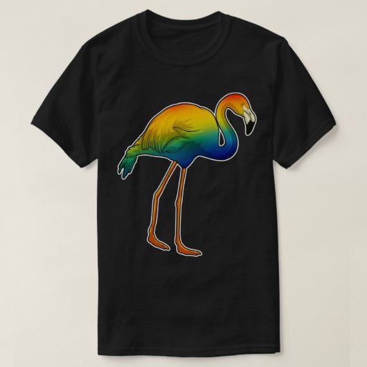 Flamingo Rainbow T-shirt (Design voorkant)