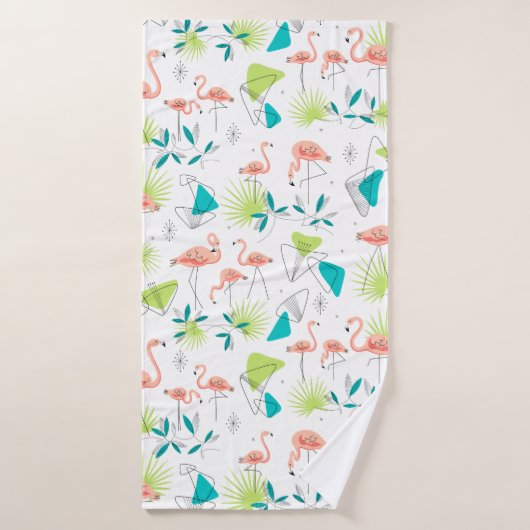 Flamingo-rama Bath Towel Badhanddoek (Badhanddoek)