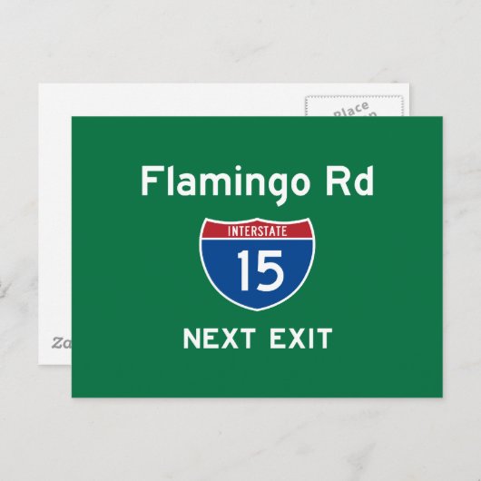 Flamingo Rd Briefkaart (Voorkant / Achterkant)