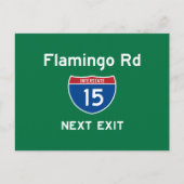 Flamingo Rd Briefkaart (Voorkant)