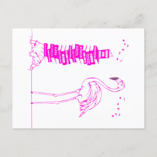 Flamingo Reading Feestdagenkaart