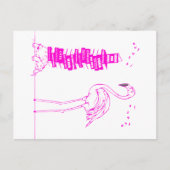 Flamingo Reading Feestdagenkaart (Voorkant)