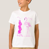 Flamingo Reading T-shirt (Voorkant)