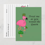 Flamingo Recipe Card Briefkaart (Voorkant / Achterkant)