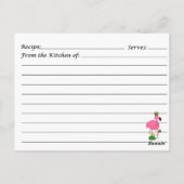 Flamingo Recipe Card Briefkaart (Achterkant)