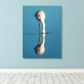 Flamingo Reflection, Laguna Chaxa, Atacama Canvas Afdruk (Insitu (Houten vloer))