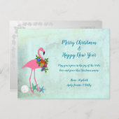 Flamingo Rejoice Grunge Briefkaart voor kerstmis (Voorkant / Achterkant)