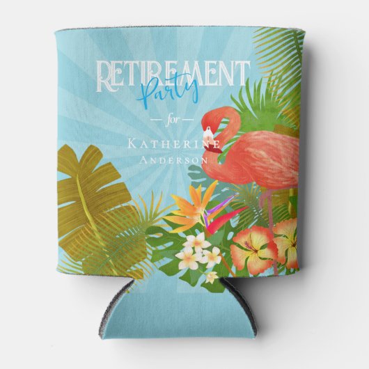 Flamingo Retirement Blue Cooler (Voorkant)