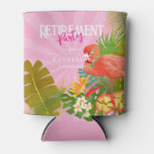 Flamingo Retirement Pink Can Cooler (Voorkant)