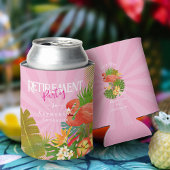 Flamingo Retirement Pink Can Cooler