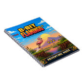 Flamingo, Retro 8-Bit Pixelkunst Notitieboek (Rechterzijde)