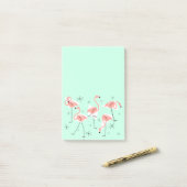Flamingo Retro Green post-it noot verticaal Post-it® Notes (Op bureau)