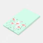 Flamingo Retro Green post-it noot verticaal Post-it® Notes (Schuin)
