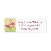 Flamingo Return Address Label (Voorkant)